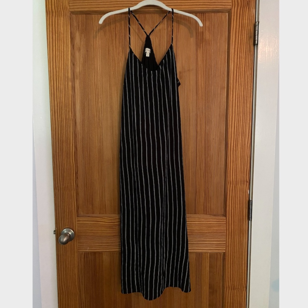 MONTEAU Striped Midi Dress